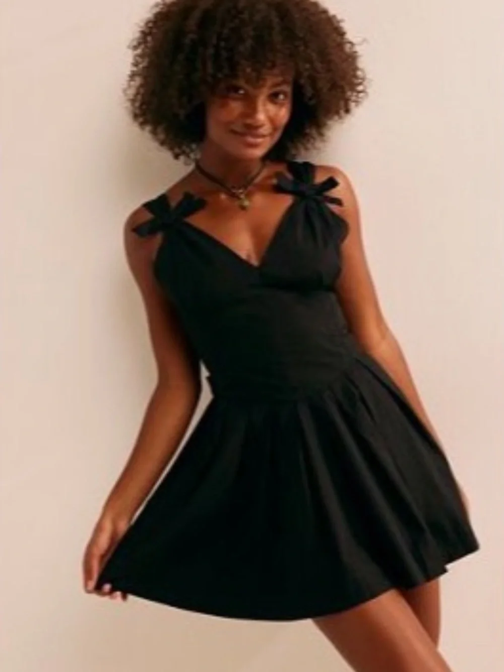 Free People Lennon Mini Dress Black XS